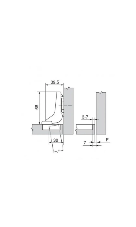 Zawias wpuszczany BLUM CLIP TOP BLUMOTION 110° 71B3750 2.webp